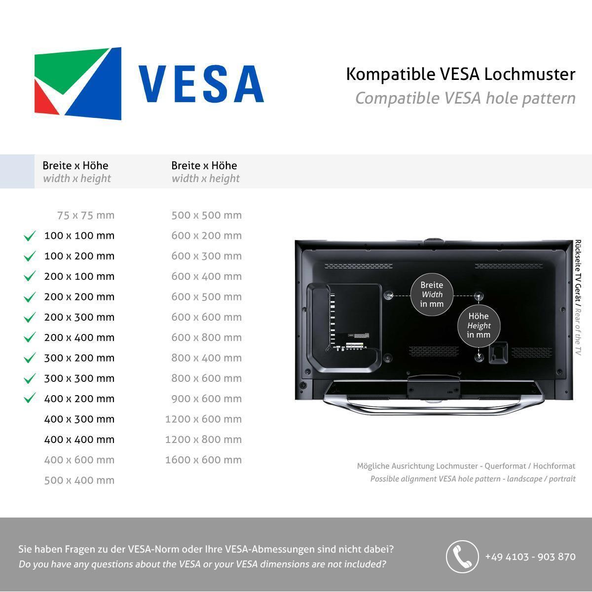 SMS ICON 3D Medium TV Wandhalter schwenkbar (14-002-5), silber/schwarz VESA Standard