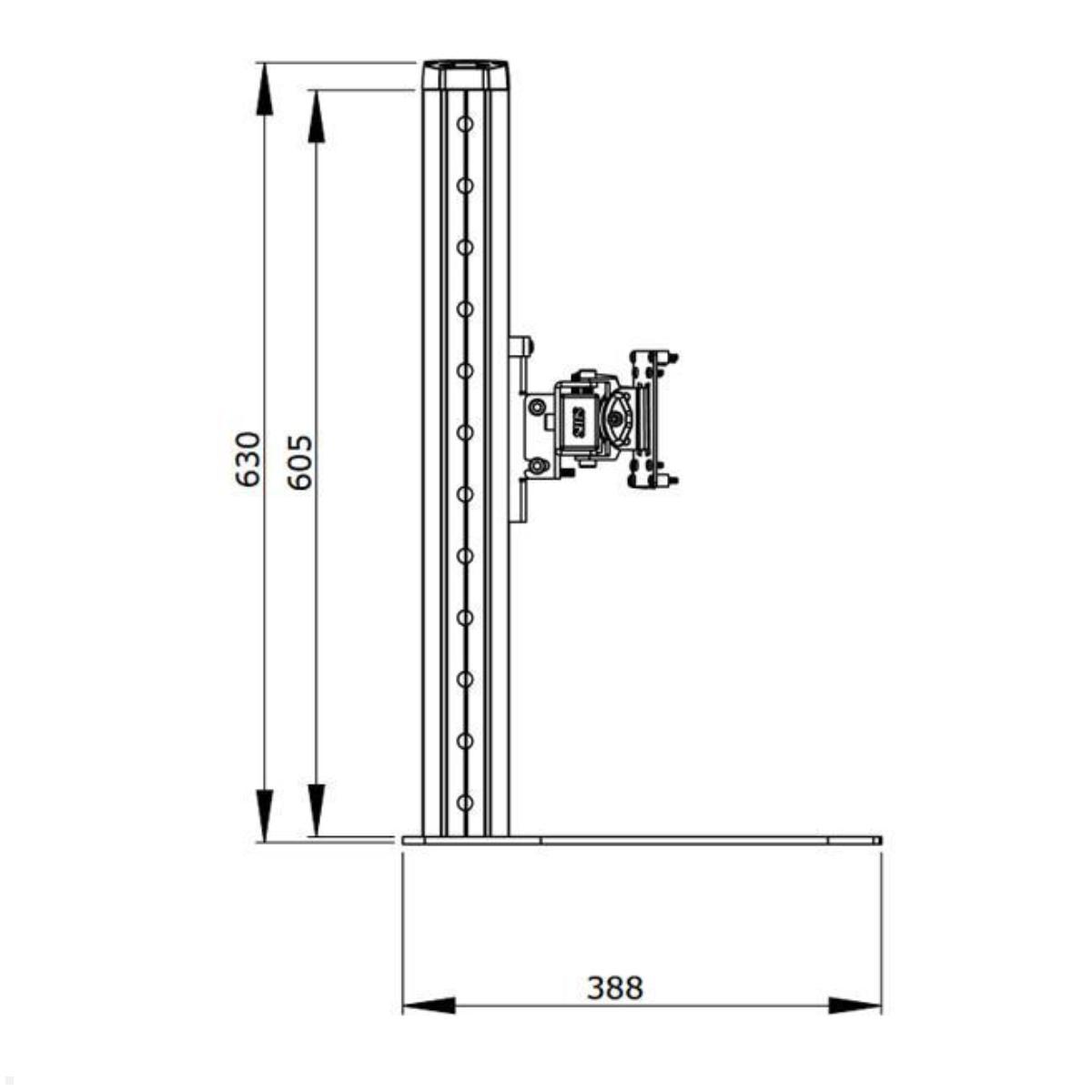 SMS Multimonitor Tischhalterung Control 2-fach Standfuß (MM051006-P0), Maße