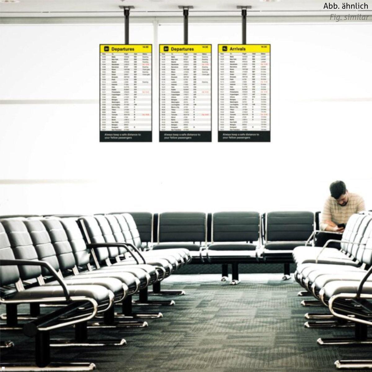 SMS Func Ceiling P Monitor Deckenhalterung hoch, schwarz (02-116-1) Anwendung Flughafen Departure Area